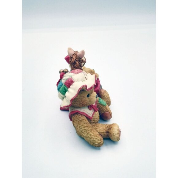 Cherished Teddies Carolyn 1993 Enesco Figurine With Toy Bag in Box Collectible - Picture 16 of 16